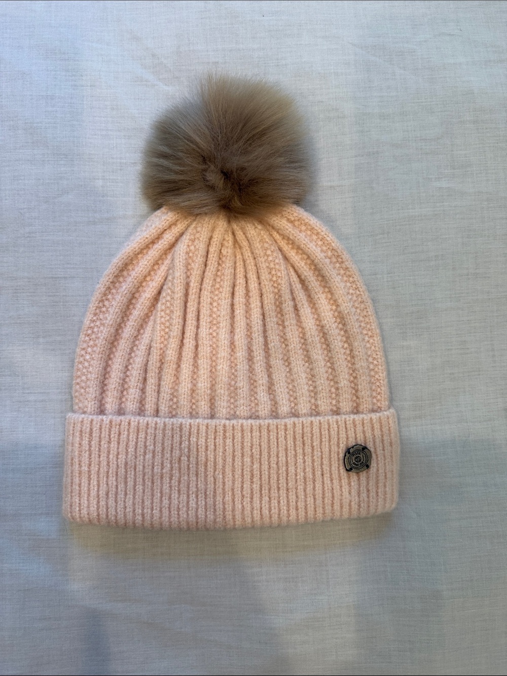 Women’s Pink Pistil Ribbed Knit Pom Pom Beanie
